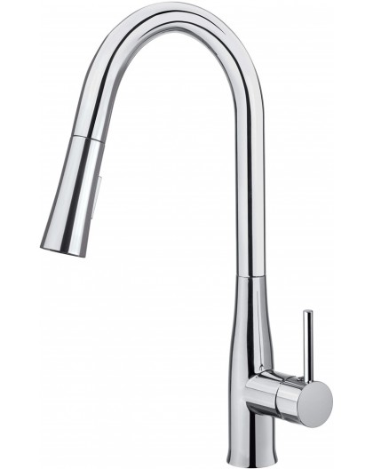 Kitchen faucet with pull-out spout - 2 jet types