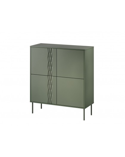 Cama 4D chest of drawers TRESSE 100x40x110 matte green