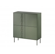 Cama 4D chest of drawers TRESSE 100x40x110 matte green
