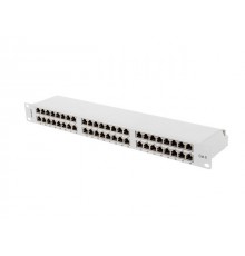PATCH PANEL 48 PORT 1U 19" CAT6 FTP SHIELDED GRAY LANBERG