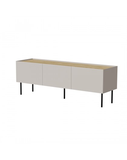 Cama FELLINI TV cabinet 150x40x52 cashmere + oiled oak top