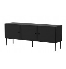 RTV 3D cabinet PALAZZO BIS 151x40x60 black matt