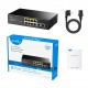 Cudy GS1010P network switch Gigabit Ethernet (10/100/1000) Power over Ethernet (PoE) Desktop/Wall-Mounting Black