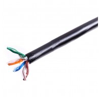 Gel-filled outdoor installation cable DIGITUS cat.5e, U/UTP, AWG24/1, PE, 100m, black