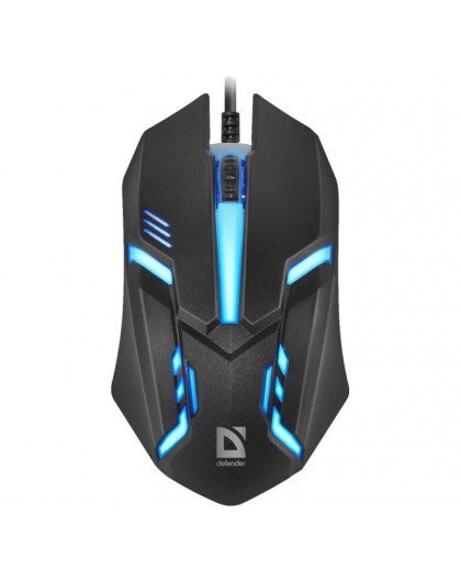 MOUSE DEFENDER CYBER MB-560L BLACK 7 COLORS 1200DPI 3P