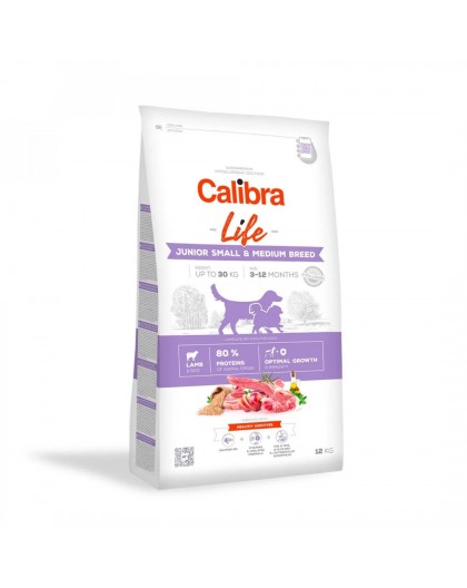 CALIBRA Life Junior Small&Medium breed Lamb - dry dog food - 12kg