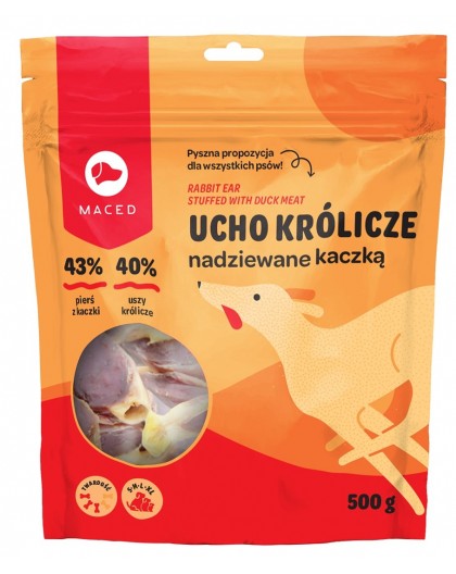 MACED Duck with rabbit ear - dog chew - 500g