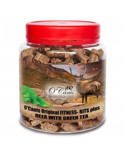 O'CANIS Fitness-Bits Plus Deer with green tea - dog treat - 400g