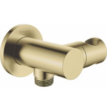 Round angled connector with handset holder