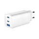Gembird TA-UC-PDQC65-01-W 3-port 65 W GaN USB PowerDelivery fast charger, white