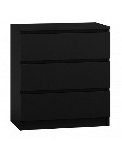 Topeshop M3 CZERŃ chest of drawers