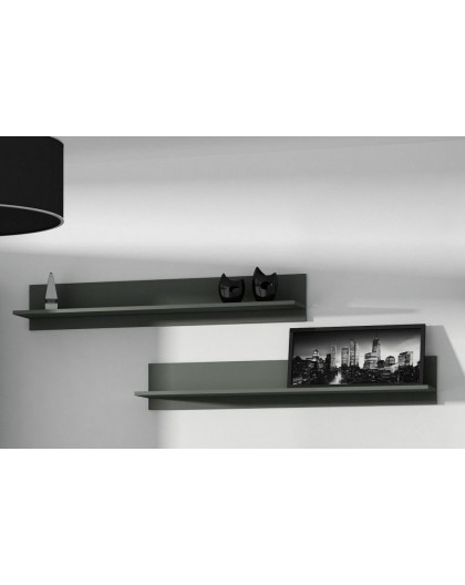Cama set of two shelves 125cm SOHO black matte