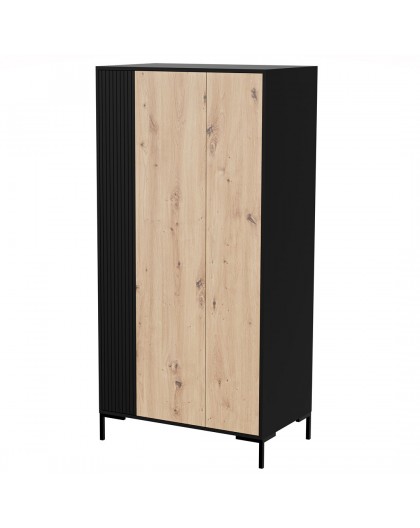 Cama MERCI wardrobe 90 x 55 x 184 cm black/oak artisan