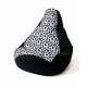 Sako bag pouffe Pear print black-ball L 105 x 80 cm