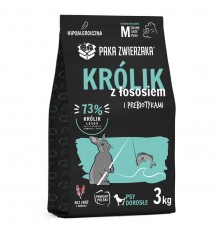 PAKA ZWIERZAKA Rabbit with salmon M - dry dog food - 3kg