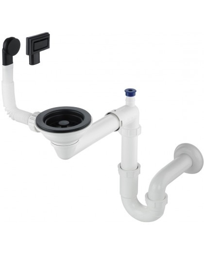 Siphon for 1-bowl granite sink - Space-Saver