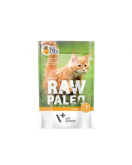 RAW PALEO Adult Cat Turkey - wet cat food - 100 g