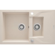 1.5-bowl granite sink with drainer