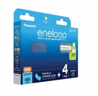Rechargeable batteries PANASONIC ENELOOP AAA 800 mAh 4 szt + case (BK-4MCDE/4CP+CASE)