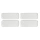 Set of 4 Essenziale New Age Rectangular Trays - White, 30 x 11 cm