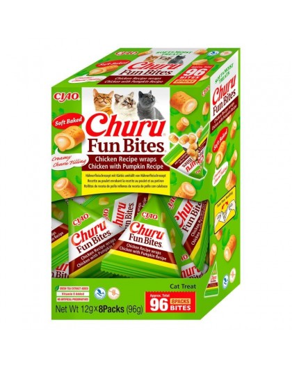 INABA Churu Fun Bites Chicken and pumpkin - cat treats - 8x12g