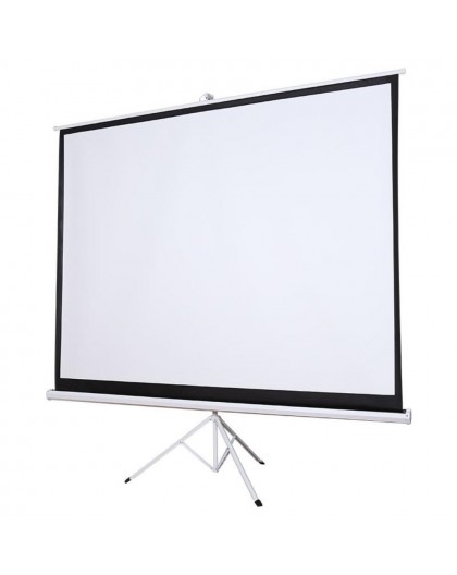 Silelis ET-1 100" Projection Screen (180x180 cm, 1:1), Auto-Roll-Up, Tripod/Stand