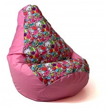 Sako bag pouffe pear print pink fairy L 105 x 80 cm