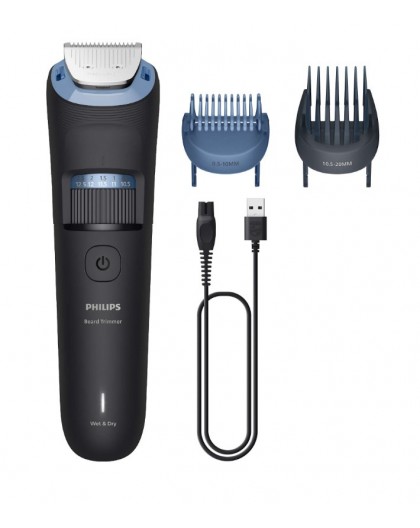 Philips Beard Trimmer 3000 Series BT3665/15 Beard grooming with full metal blades