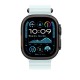 Apple Watch 49mm Ice Blue Ocean Band Extension - Black Titanium Finish