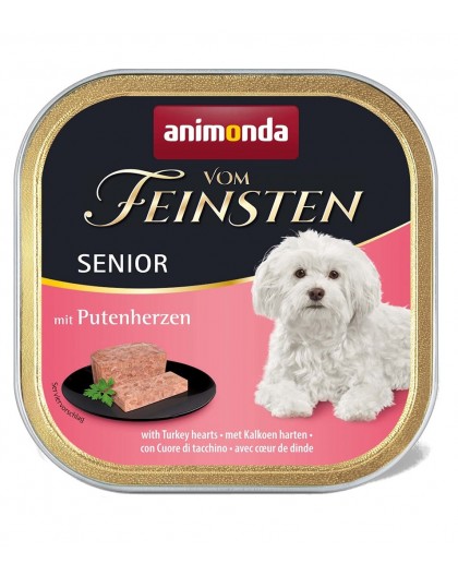 ANIMONDA vom Feinsten Senior Turkey hearts - wet dog food - 150 g