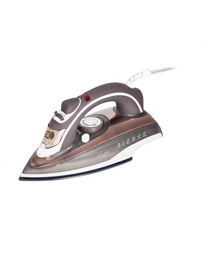 Adler AD 5030 iron Steam iron Ceramic soleplate 3000 W Brown, Grey, White