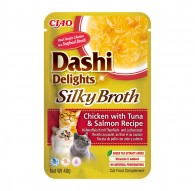 INABA CAT Dashi Delights Silky Broth Chicken with Tuna & Salmon - cat treat - 40g