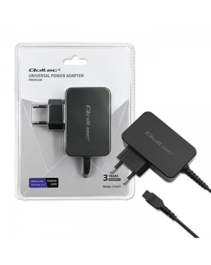 Qoltec 51025 power adapter/inverter Black