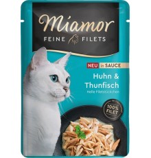 MIAMOR Fine Filets Chicken with tuna in sauce - wet cat food - 100g