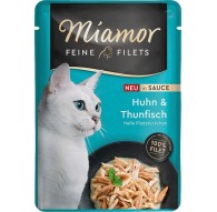 MIAMOR Fine Filets Chicken with tuna in sauce - wet cat food - 100g