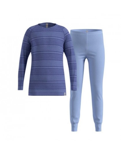 Thermal underwear - Odlo Set long ACTIVE WARM SET size 104 cm Blue
