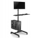Maclean professional stand, mobile computer station on wheels, max 17"-32", max 20kg, MC-793