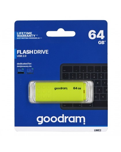 Goodram UME2-0640Y0R1 USB flash drive 64 GB USB Type-A 2.0 Yellow