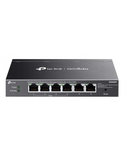 TP-Link Omada ES206GP network switch Managed Gigabit Ethernet (10/100/1000) Power over Ethernet (PoE) Black