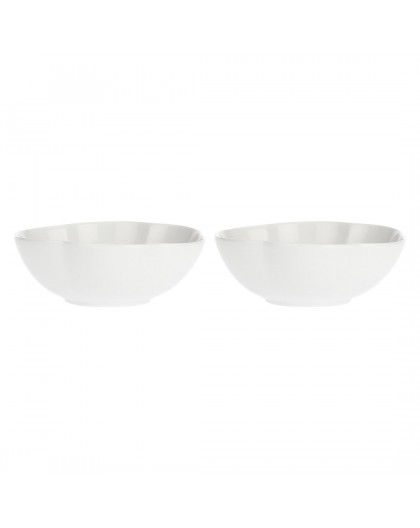 Set of 2 Large Round Bowls Villadeifiori - White, 23 cm