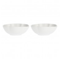 Set of 2 Large Round Bowls Villadeifiori - White, 23 cm