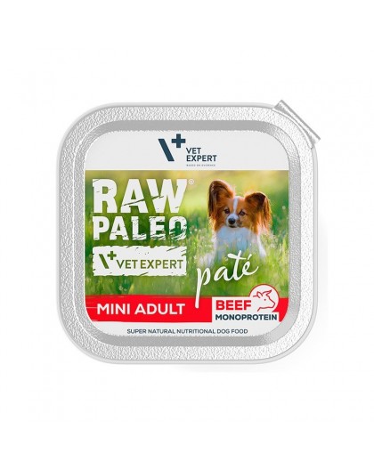 RAW PALEO Pate Mini Adult Beef - wet dog food - 150 g