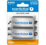 Rechargeable batteries everActive R20/D Ni-MH 5500 mAh ready to use