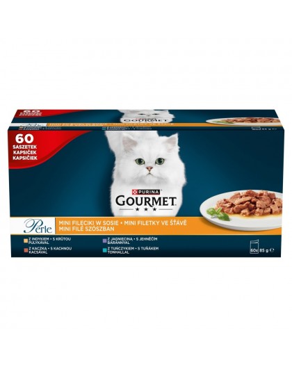 PURINA Gourmet Perle Mini fillets in sauce - wet cat food - 60x85g