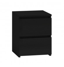 Topeshop M2 CZERŃ nightstand/bedside table 2 drawer(s) Black