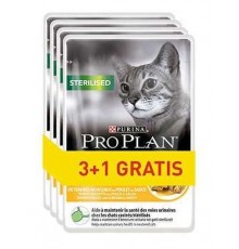 PURINA Pro Plan Sterilised Chicken - wet cat food - 85g 3+1