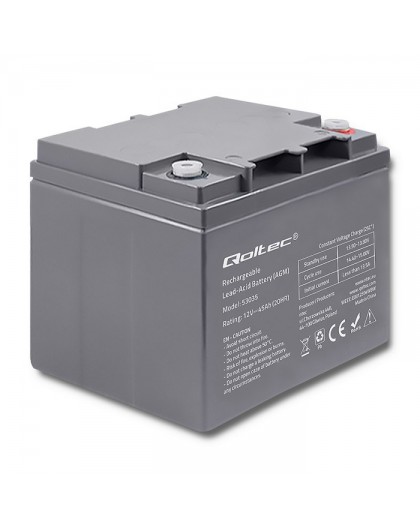 Qoltec 53035 AGM battery | 12V | 45Ah | max 540A