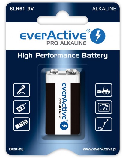 Alkaline battery 6LR61 9V (R9*) everActive Pro