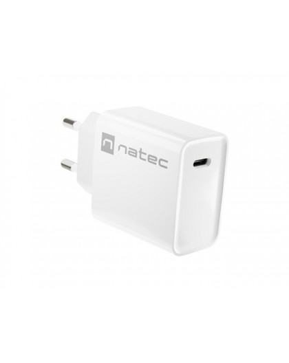 NATEC NETWORK CHARGER RIBERA USB-C 20W PD WHITE