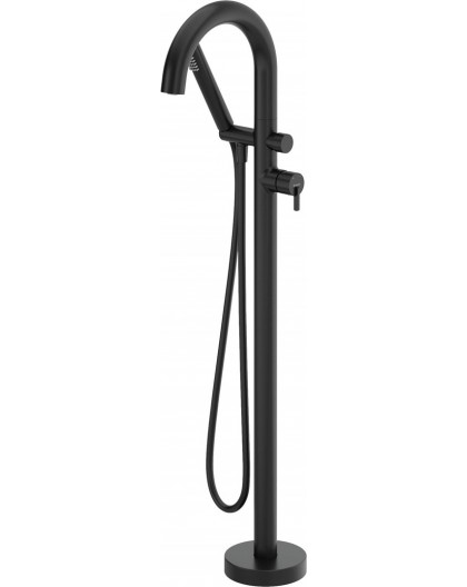 Freestanding bath faucet with shower set